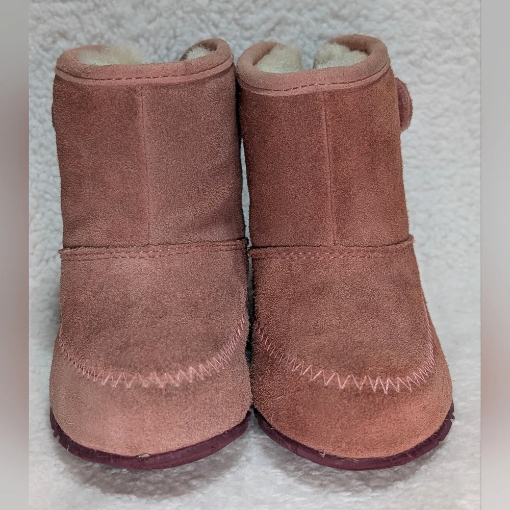 L.L. Bean Toddler SZ 5 Kids' Wicked Cozy Boots Pink Suede Leather Lamb Shearling